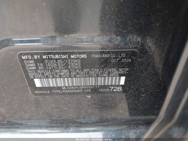 2024 MITSUBISHI MIRAGE ML32AUHJ5RH032177 Photo 8
