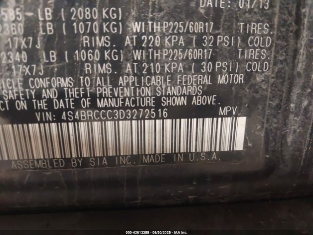 2013 SUBARU OUTBACK 4S4BRCCC3D3272516 Photo 8