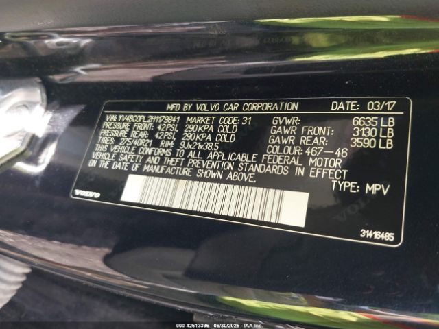 2017 VOLVO XC90 HYBRID YV4BC0PL2H1179841 Photo 8
