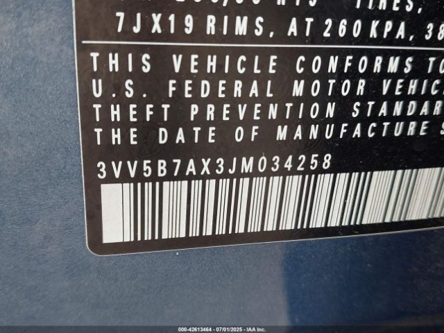 2018 VOLKSWAGEN TIGUAN 3VV5B7AX3JM034258 Photo 8