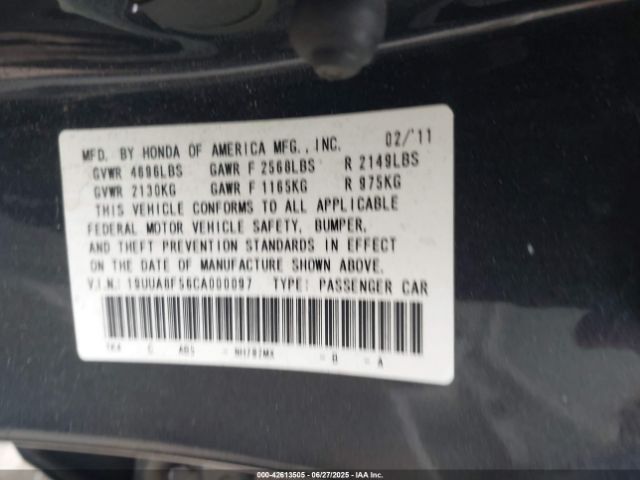 2012 ACURA TL 19UUA8F56CA000097 Photo 8