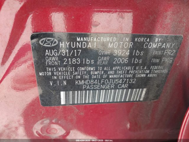 2018 HYUNDAI ELANTRA KMHD84LF0JU547132 Photo 8