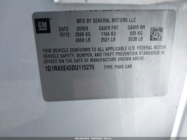 2013 CHEVROLET VOLT 1G1RA6E43DU115279 Photo 8