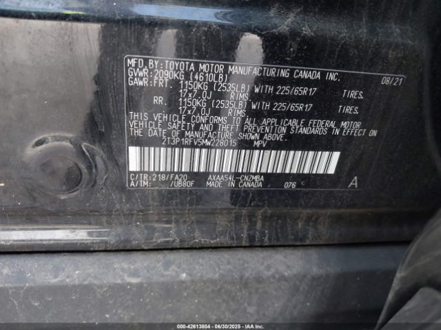 2021 TOYOTA RAV4 2T3P1RFV5MW228015 Photo 8