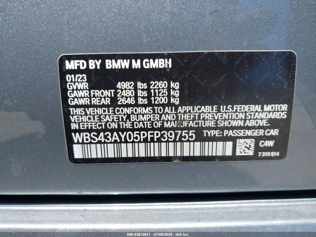 BMW M3 2023 WBS43AY05PFP39755 Image 9