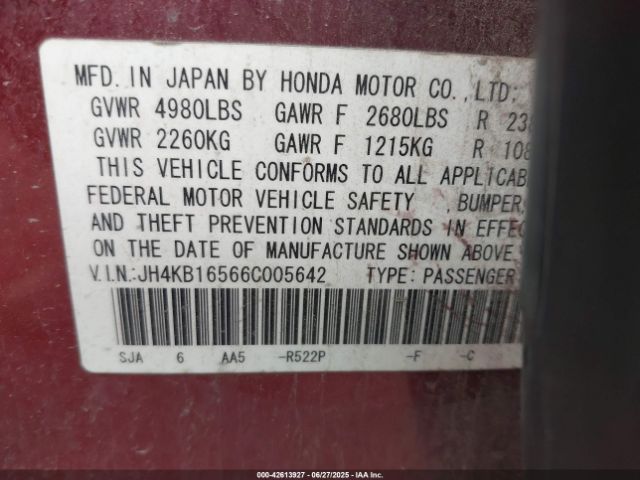 2006 ACURA RL JH4KB16566C005642 Photo 8