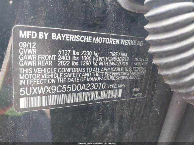 2013 BMW X3 5UXWX9C55D0A23010 Photo 8