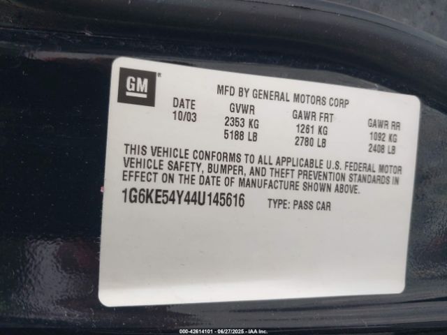 2004 CADILLAC DEVILLE 1G6KE54Y44U145616 Photo 8