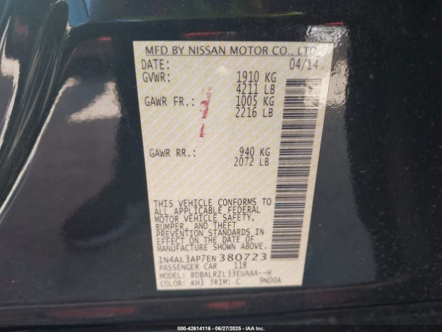 1N4AL3AP7EN380723 Nissan Altima