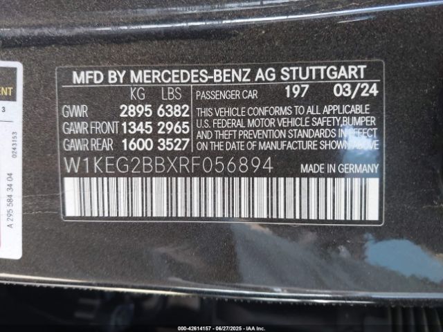 2024 MERCEDES-BENZ EQE 350+ W1KEG2BBXRF056894 Photo 8