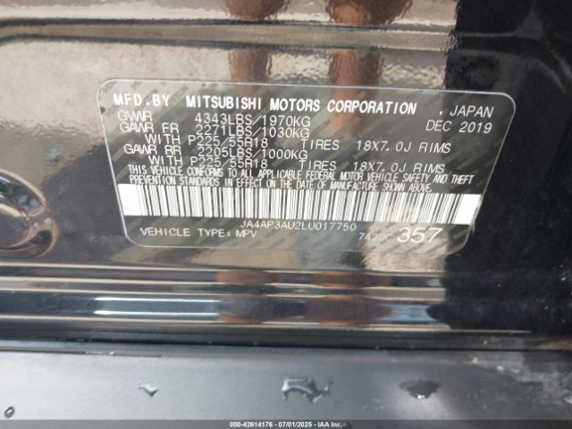 2020 MITSUBISHI OUTLANDER SPORT JA4AP3AU2LU017750 Photo 8