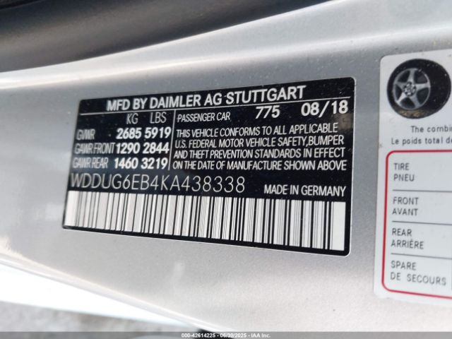 2019 MERCEDES-BENZ S 450 WDDUG6EB4KA438338 Photo 8