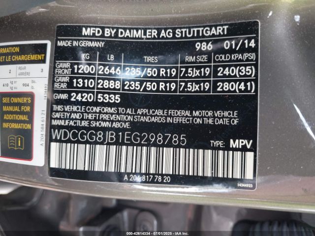 2014 MERCEDES-BENZ GLK 350 WDCGG8JB1EG298785 Photo 8