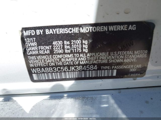 2018 BMW 340I WBA8B3C56JK384584 Photo 8