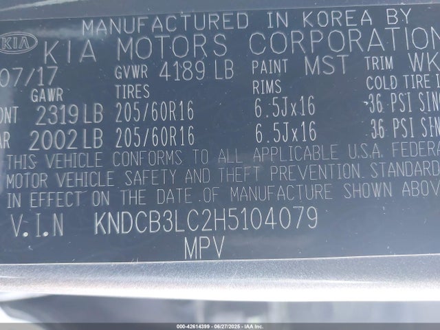 KIA gdi 2017 KNDCB3LC2H5104079 Image 9