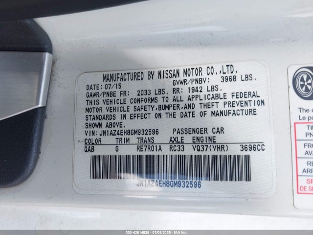 JN1AZ4EH8GM932596 Nissan 2016