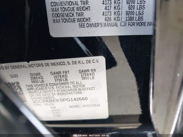 2023 CHEVROLET SILVERADO 1500 3GCPABEK5PG142660 Photo 8