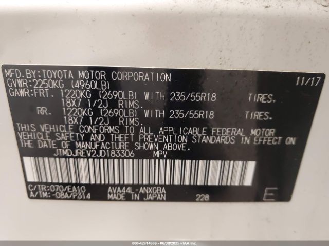 2018 TOYOTA RAV4 HYBRID JTMDJREV2JD183306 Photo 8