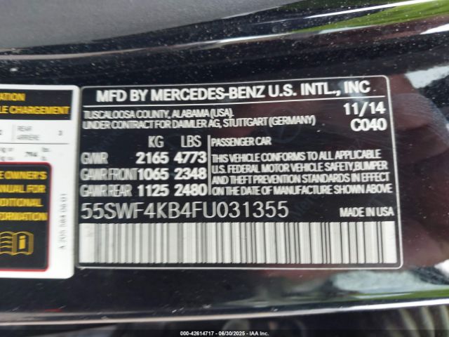 2015 MERCEDES-BENZ C 300 55SWF4KB4FU031355 Photo 8