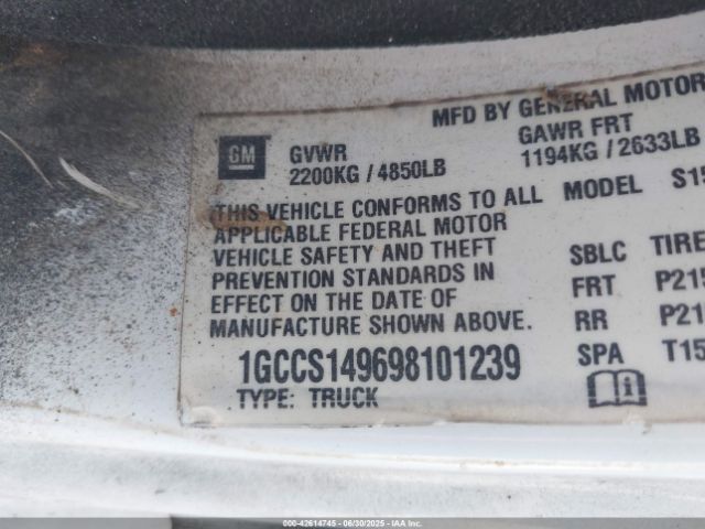 2009 CHEVROLET COLORADO 1GCCS149698101239 Photo 8