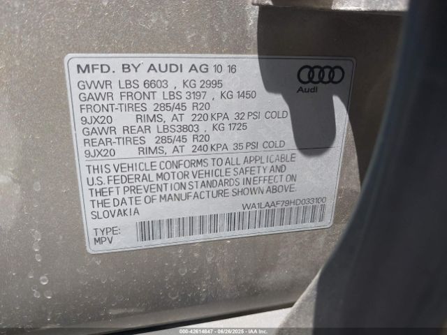2017 AUDI Q7 WA1LAAF79HD033100 Photo 8