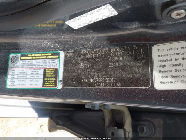 KNALN4D76E5131017 KIA v6 gdi lambda ii