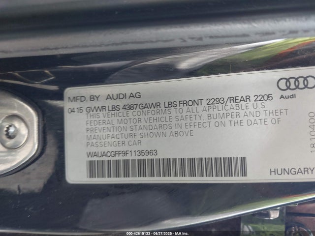 2015 AUDI A3 WAUACGFF9F1135963 Photo 8