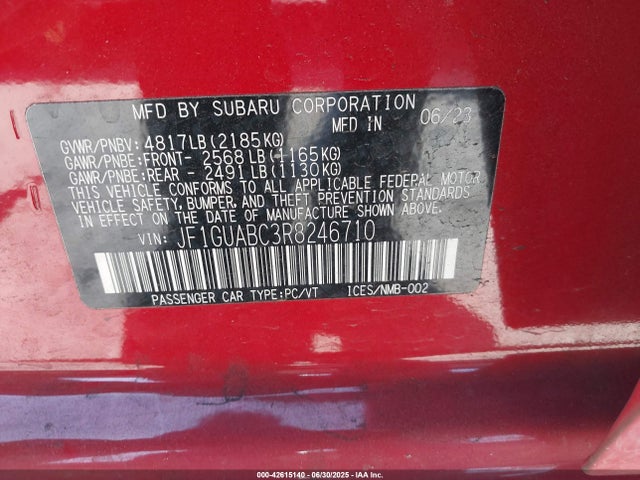 Subaru na 2024 JF1GUABC3R8246710 Image 9
