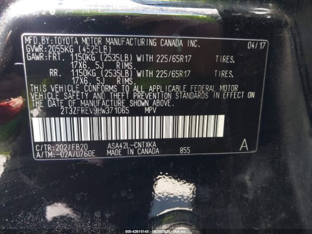 2017 TOYOTA RAV4 2T3ZFREV9HW371065 Photo 8