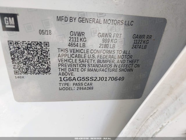 2018 CADILLAC ATS 1G6AG5SS2J0170649 Photo 8