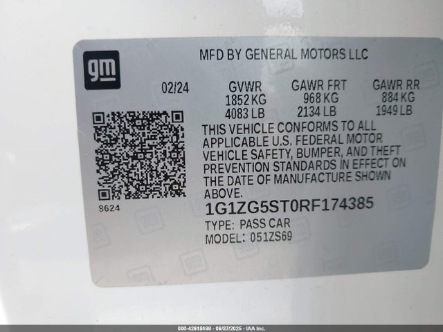 1G1ZG5ST0RF174385 Chevrolet lfv
