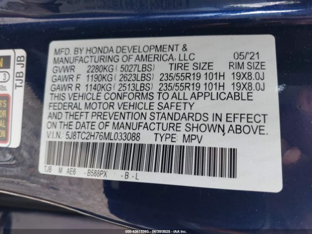 2021 ACURA RDX 5J8TC2H76ML033088 Photo 8