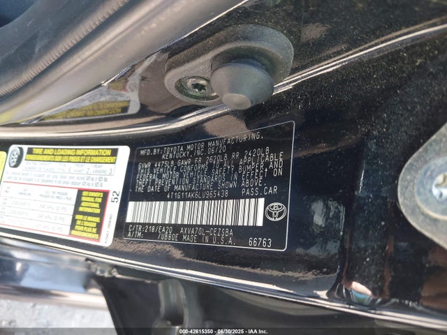 4T1G11AK6LU965438 Toyota a25a-fks
