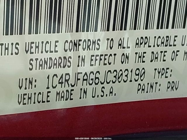 2018 JEEP GRAND CHEROKEE 1C4RJFAG6JC303190 Photo 8