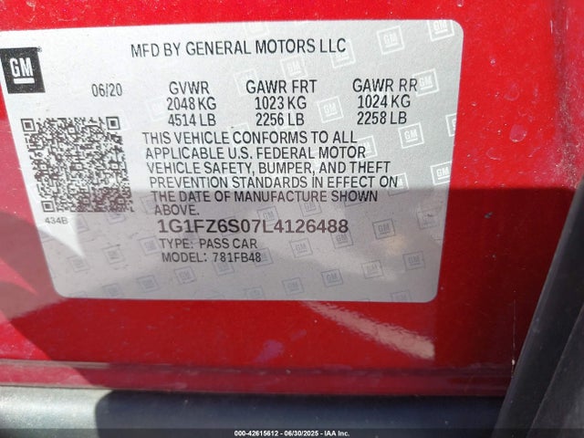 1G1FZ6S07L4126488 Chevrolet BOLT EV