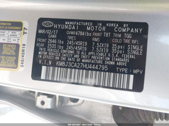KM8J3CA27HU444795 Hyundai t-gdi gamma