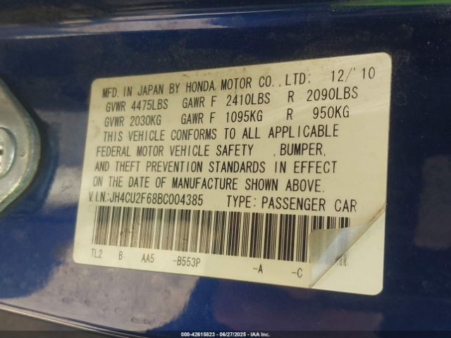 2011 ACURA TSX JH4CU2F68BC004385 Photo 8