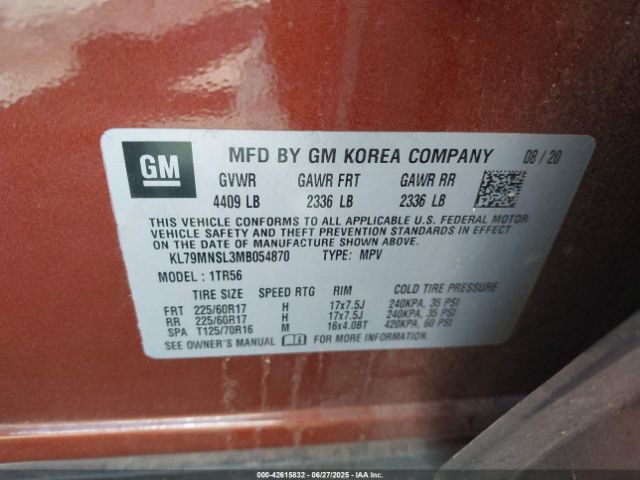 2021 CHEVROLET TRAILBLAZER KL79MNSL3MB054870 Photo 8