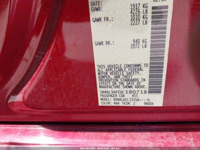 1N4AL3AP2GC180718 Nissan 2016