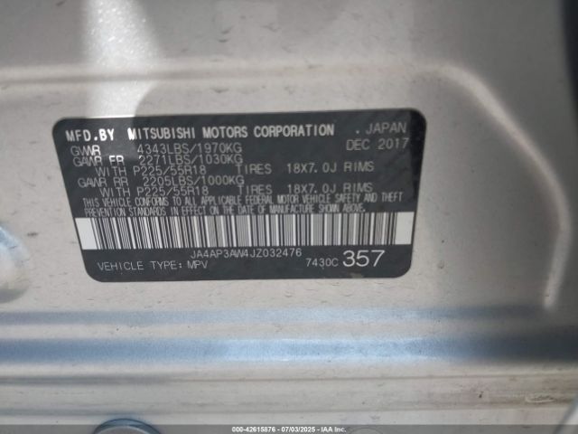 2018 MITSUBISHI OUTLANDER SPORT JA4AP3AW4JZ032476 Photo 8