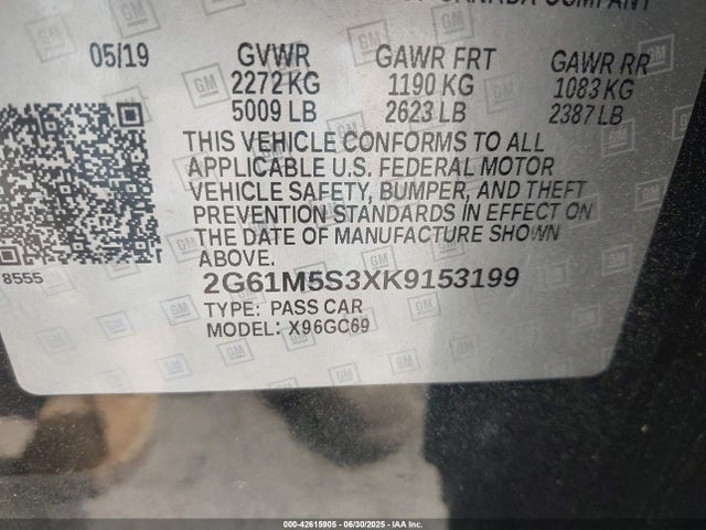 2019 CADILLAC XTS 2G61M5S3XK9153199 Photo 8