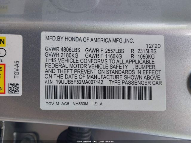 2021 ACURA TLX 19UUB5F52MA007142 Photo 8