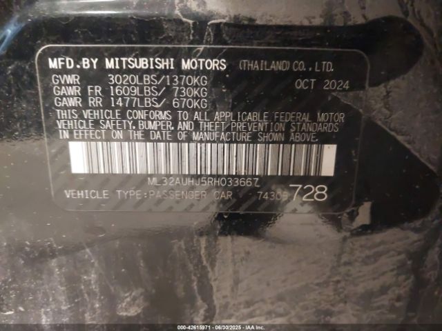 2024 MITSUBISHI MIRAGE ML32AUHJ5RH033667 Photo 8