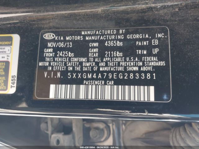 5XXGM4A79EG283381 KIA dohc gdi theta ii
