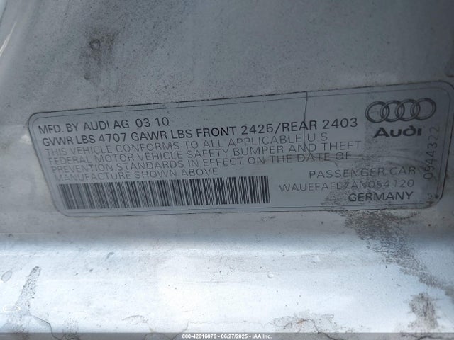 2010 AUDI A4 WAUEFAFL7AN054120 Photo 8