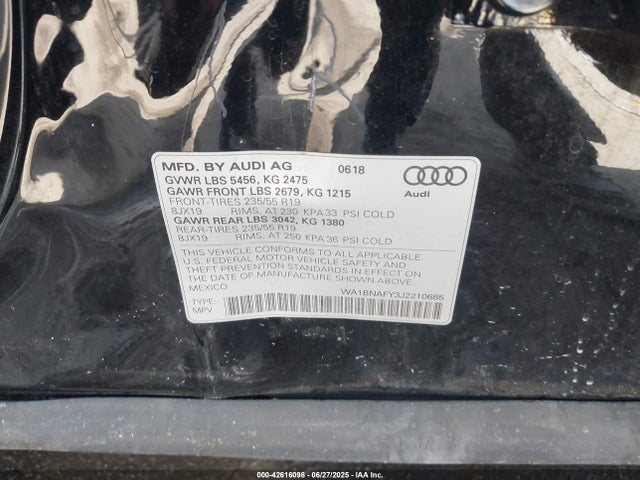 2018 AUDI Q5 WA1BNAFY3J2210685 Photo 8