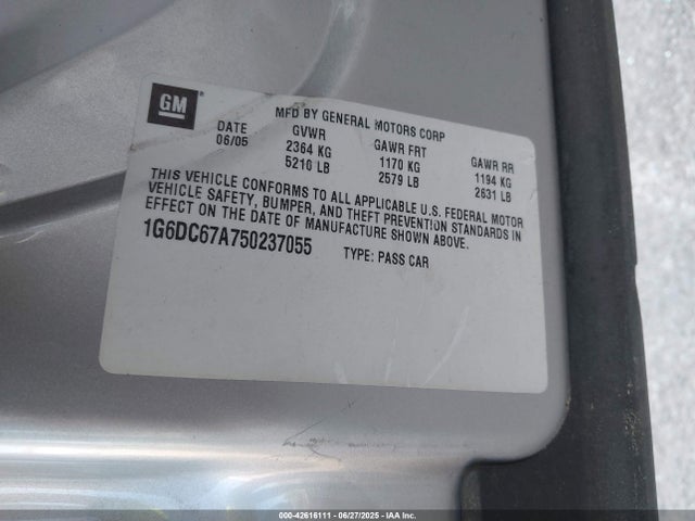 2005 CADILLAC STS 1G6DC67A750237055 Photo 8