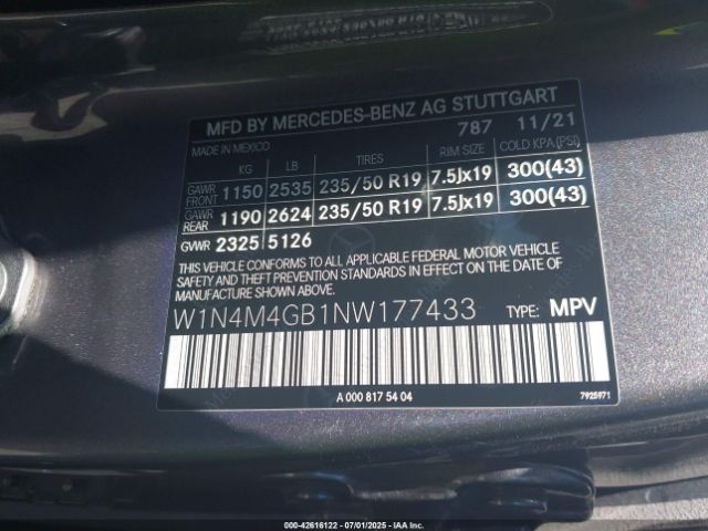 2022 MERCEDES-BENZ GLB 250 W1N4M4GB1NW177433 Photo 8