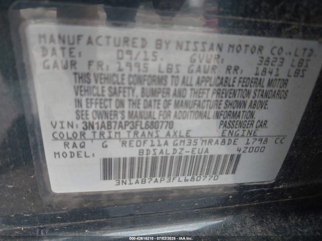 Nissan 2015 2015 3N1AB7AP3FL680770 Image 9