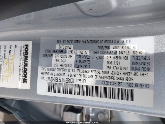 Mazda py 2020 3MVDMABL5LM136109 Image 9